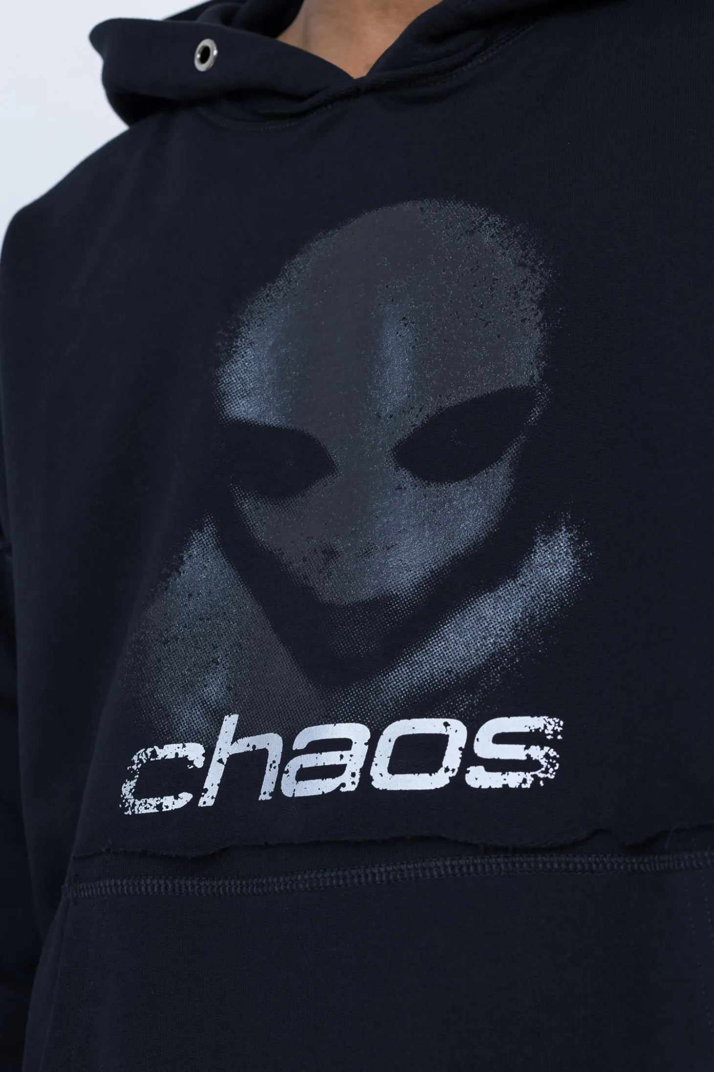 Bluza Z Kapturem Chaos Alien Distressed